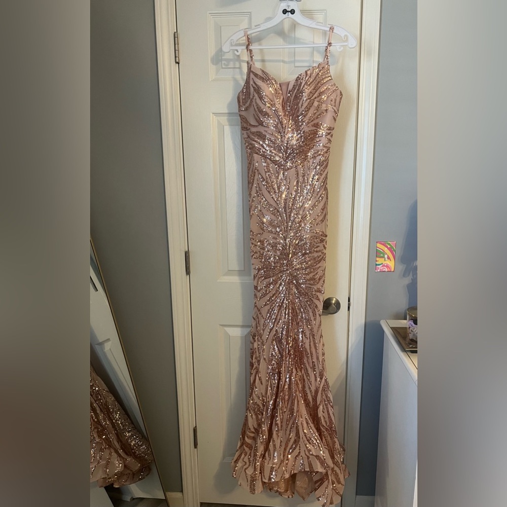 Portia and Scarlett Rose Gold Dress.Size 2 altered to a size 0
